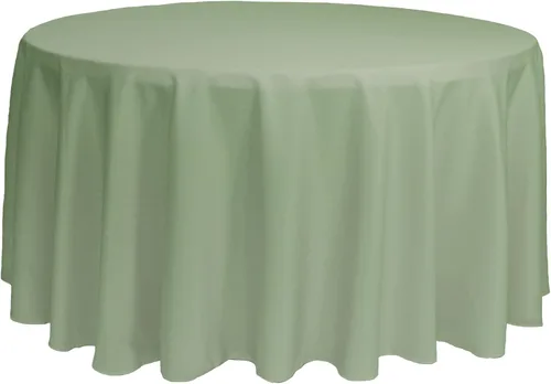 Miniatura 58 de YOUR CHAIR COVERS - Mantel redondo de poliéster prémium de 120 pulgadas - Mantel de lino color champán para mesas redondas estándar