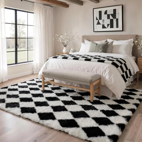 Miniatura 48 de GENIMO Alfombra antideslizante de 2 x 6 pies, lavable para pasillos de cocina, alfombras de cocina modernas abstractas, alfombra ligera de pelo bajo