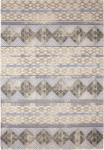 Miniatura 12 de French Connection Alfombra lavada a la piedra Estilo Halyn Ink Decoración bohemia moderna para el hogar Alfombra rectangular 100% algodón