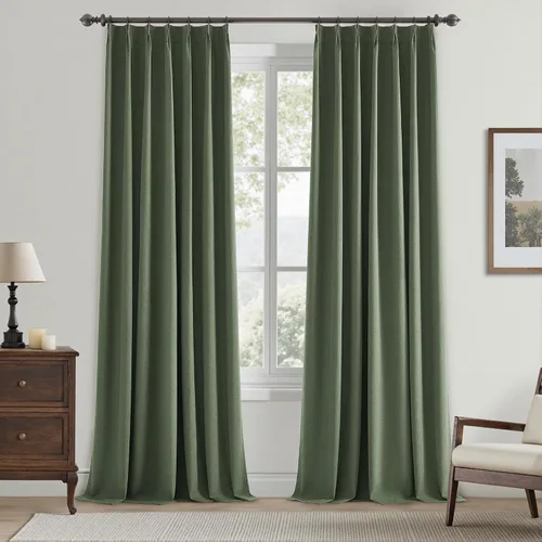 Miniatura 15 de UHITECH Cortinas opacas cortas de 35 pulgadas de largo, plisadas, opacas, para ventanas pequeñas, con aislamiento térmico, cortinas reductoras