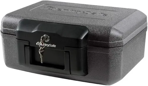 Miniatura 2 de SentrySafe Caja ignífuga 1200 con cerradura de llave, 0.18 pies cúbicos, color negro y caja ignífuga 1170 con cerradura de llave de 0.61 pies