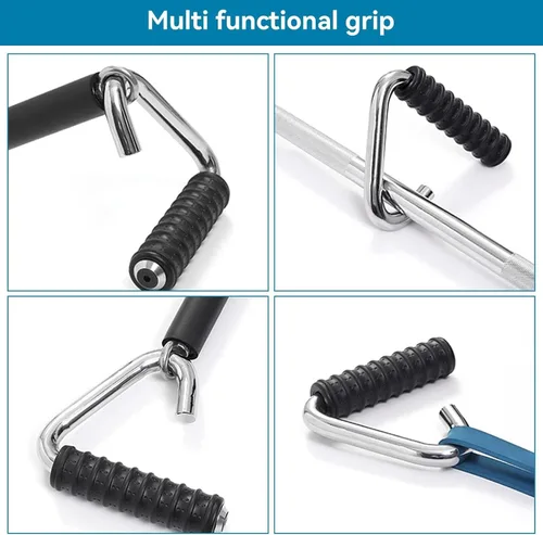 Miniatura 6 de Asas para dominadas, agarre de mango de fitness, asas plateadas resistentes en forma de C, barra de entrenamiento de fuerza para gimnasio, agarre