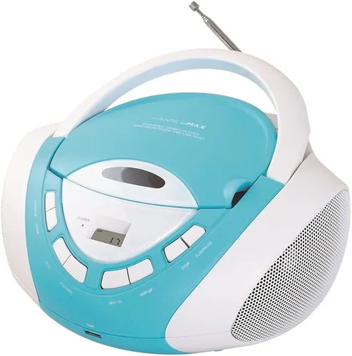 Miniatura 5 de HANNLOMAX HX-320CD CD/MP3 Boombox, radio AM/FM, puerto USB para reproducción de MP3, entrada auxiliar, pantalla LCD, fuente de alimentación dual