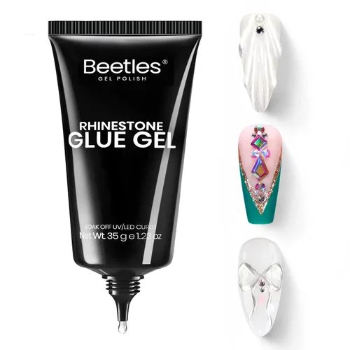 Miniatura 8 de Beetles Gel Escultor 3D Gel para Arte de Uñas - 6 Colores Esmalte de Uñas Sin Limpieza Pegamento para Arte de Uñas con Pedrería para Dibujar Moldear