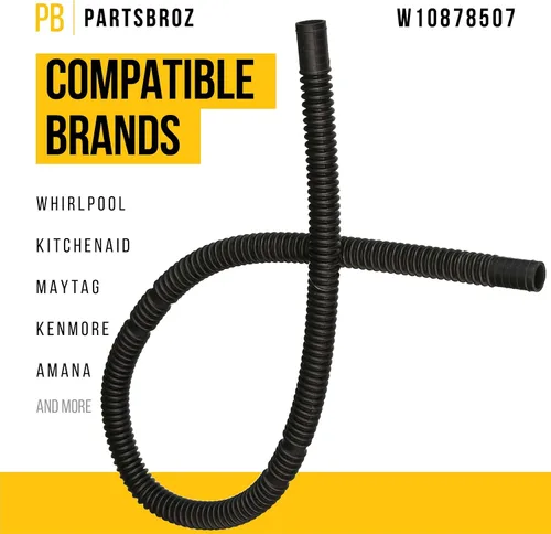 Miniatura 2 de PartsBroz W10878507 Manguera de llenado de entrada – Compatible con lavavajillas Whirlpool Kenmore KitchenAid Maytag – Reemplaza AP6026711 8531412