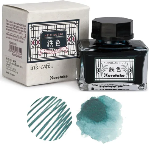 Miniatura 8 de Kuretake Ink-café MEIJI NO IRO EBICHA Botella de Tinta 0.71 oz para Plumas Estilográficas Té de uva (Ebika)