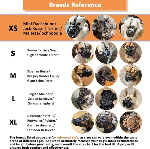 Miniatura 6 de BARKLESS Bozal para perro, bozal de cesta para morder, masticar y hurgar, cubierta bucal humanitaria tipo jaula, perfecto para aseo y entrenamiento