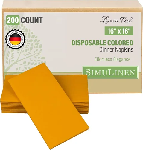 Miniatura 12 de SimuLinen Servilletas de Cena Desechables Amethyst - Servilletas de Papel Moradas con Sensación de Lino Similar a Tela para Bodas, de Lujo 16"x16