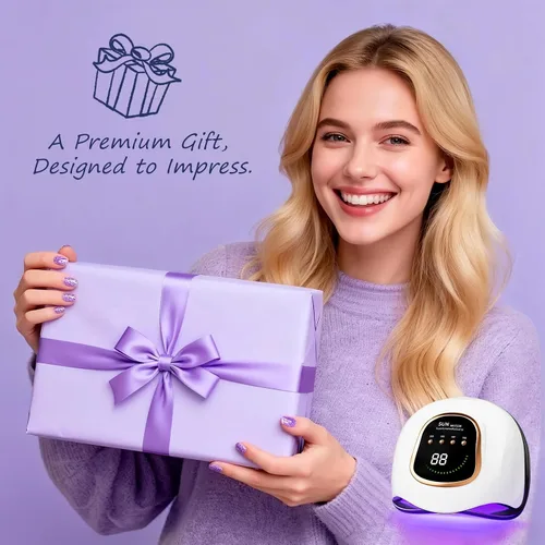 Miniatura 8 de Gugusure Lámpara de uñas UV mejorada. Secador de uñas para esmalte de gel con sensor automático y 4 ajustes de temporizador (blanco brillante)
