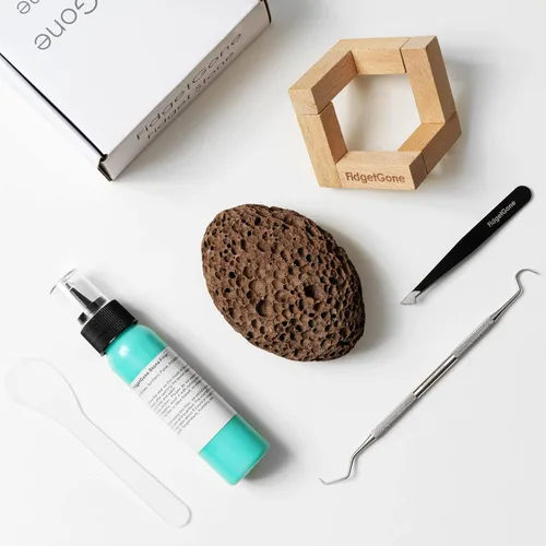 Miniatura 5 de Elige piedra para aliviar la ansiedad, elige piedra calmante para pelar, reduce el estrés, kit de piedras exigentes con soporte de exhibición