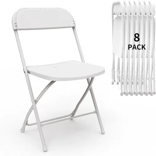 Miniatura 25 de SHGJ&SOFT Juego de 2 sillas plegables con asientos y respaldos acolchados, silla con marco de metal negro para interiores y exteriores, oficina