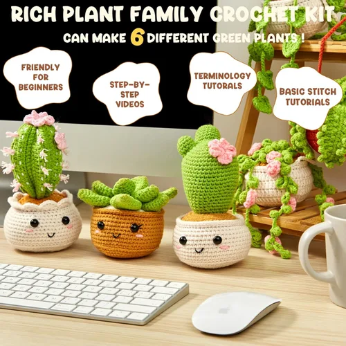 Miniatura 5 de MAGIMUSE Kit de ganchillo para principiantes, kits de inicio de ganchillo para adultos, kits de ganchillo para tejer manualidades Amigurumi