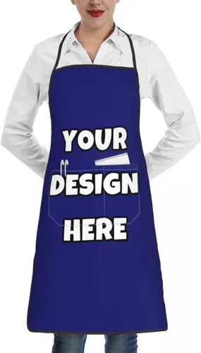 Miniatura 60 de Delantal personalizado con logotipo de imagen, nombre de texto, delantales de cocina personalizados para chef para hombres y mujeres