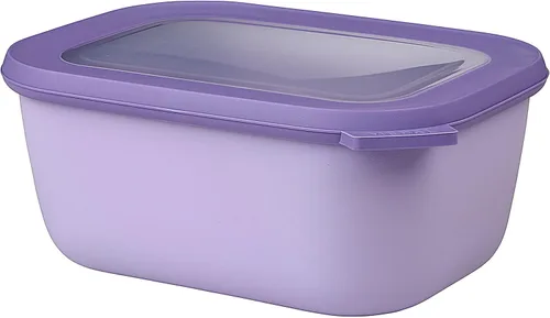 Mepal Cirqula - Recipiente circular rectangular para almacenar y servir alimentos con tapas transparentes, perfecto para preparación de alimentos,