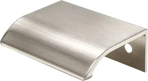 Miniatura 35 de Tiradores negros de 1.38 pulgadas para gabinete, 10 unidades, espacio entre agujeros de 0.63 pulgadas, tiradores de borde de aleación de aluminio