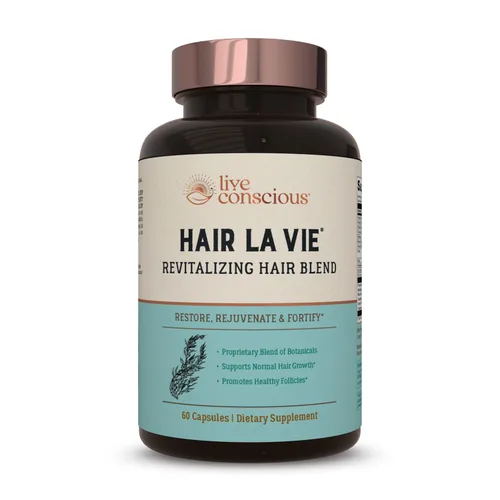 Hair La Vie Live Conscious Revitalizing Blend Vitaminas para el crecimiento del cabello para mujeres para apoyar la salud del cabello, suplementos