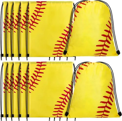 Miniatura 16 de Shappy 12 bolsas de baloncesto con cordón, pequeñas bolsas deportivas a granel, mochila para golosinas para bailes, fiestas de cumpleaños, regalos