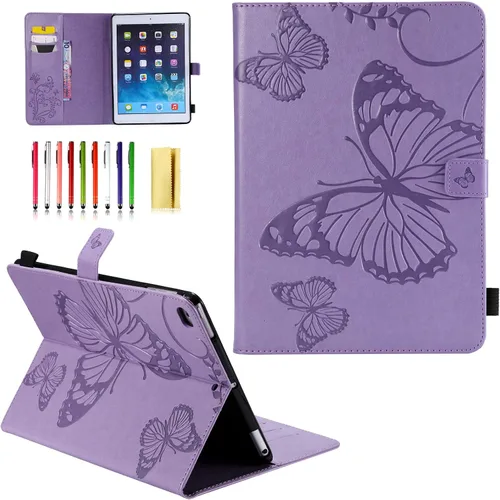 Miniatura 29 de Funda para iPad de 6ª/5ª generación de 9.7 pulgadas 2018/2017, para iPad Air 2/Air 1 con soporte, soporte para lápices, bolsillo
