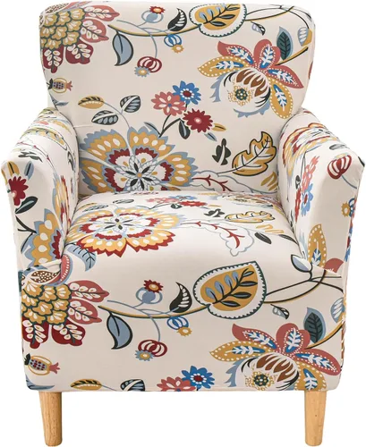 Miniatura 27 de CRFATOP - Funda elástica para sillón de mediados de siglo moderno de 1 pieza, fundas de silla de acento de jacquard con brazos, fundas de silla