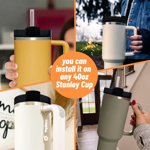 Miniatura 6 de Tapas de vaso de 40 onzas aptas para vaso Stanley, tapas de repuesto para vaso de viaje Stanley Adventure Quencher de 40 onzas, a prueba de derrames