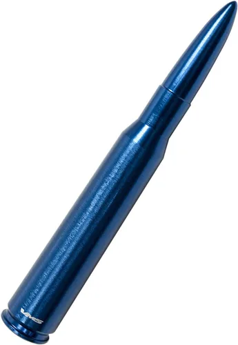 Miniatura 3 de VMS RACING Antena de bala azul calibre 50 Cal calibre pesado CNC mecanizado billet de aluminio corto compatible con Ford F150 F250 F350 F450 F550