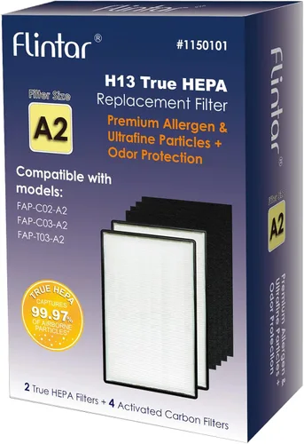 Miniatura 6 de Filtro de repuesto tipo A2, fabricado en TAIWÁN, compatible con purificador de aire de sala Filtrete FAP-C02-A2, FAP-C03-A2, FAP-T03-A2, FAP-SC02L