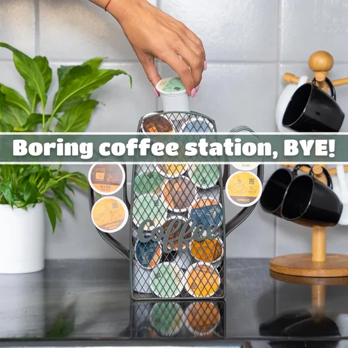 Miniatura 2 de Made Easy Kit Organizador de cápsulas de café, decoración funcional de la barra de café para el hogar, accesorios de almacenamiento de encimera