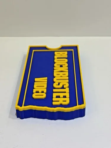 Miniatura 2 de 3D Impreso Blockbuster Video Logo Signo Retro 90s Sala de Películas Decoración Exhibición
