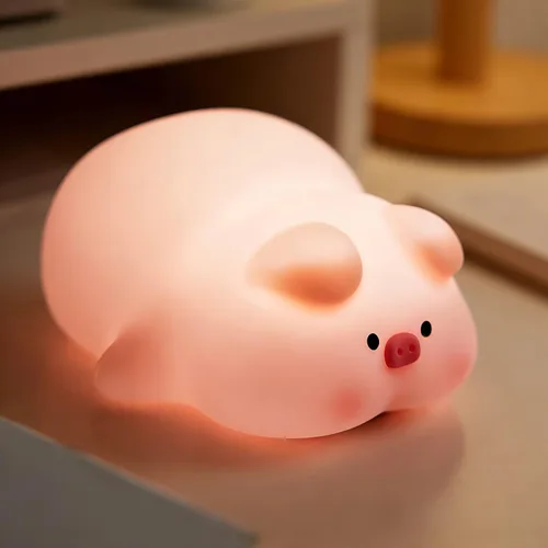 Miniatura 20 de Luz Nocturna de Capibara Navideña Suave con Modos RGB Regulable Luz Nocturna de Guardería para Lactancia Colgable Linda Lámpara de Animal Novedosa