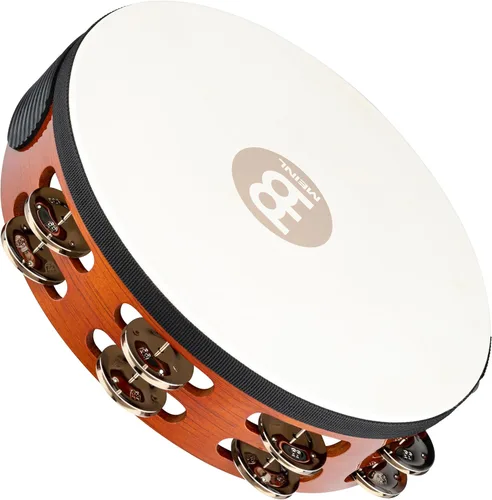 Miniatura 9 de Pandereta Meinl con jingles de acero, una sola fila, no fabricada en China, marrón africano, 2 años de garantía (TA1AB)