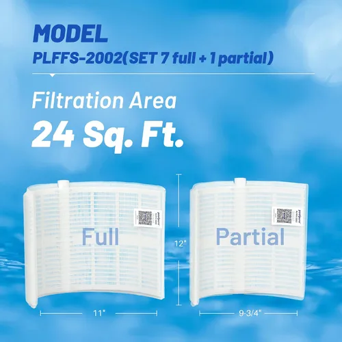 Miniatura 2 de POOLPURE FS-2002 - Juego de filtros de rejilla para piscina de 24 pies cuadrados para reemplazar a Unicel FS-2002, PFS1224, Filbur FC-9520, Hayward