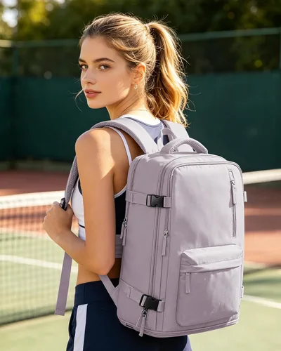 Miniatura 9 de VGCUB Mochila Grande de Viaje para Trabajo y Negocios Equipaje de Mano Aprobado para Vuelo Mochila para Laptop para Mujeres y Hombres Mochila de Rosa