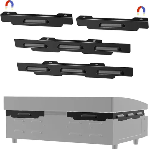 Protectores de viento magnéticos mejorados para parrilla Blackstone de 22 pulgadas, pantallas de acero inoxidable que protegen la llama, retienen el