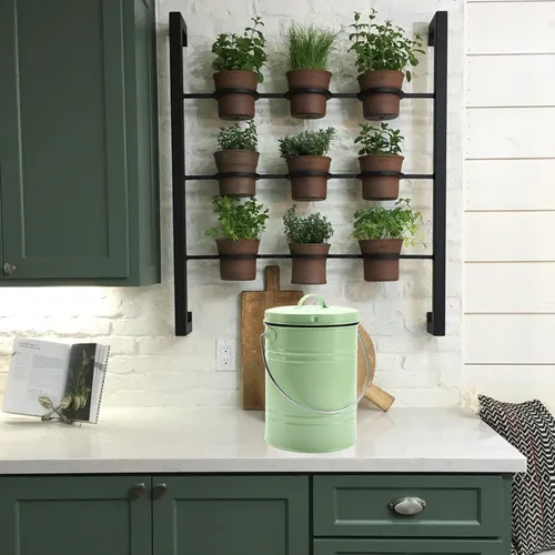 Miniatura 7 de Contenedor de Compost, LALASTAR Contenedor de Compostaje para Encimera con Tapa, Contenedor de Compost de Cocina, Cubo de Compost Sin Olor para Verde