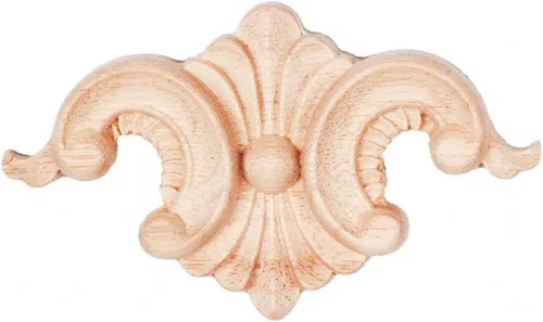 Miniatura 35 de Apliques de madera - Onlays tallados a mano (sin pintar) para puerta, pared, gabinete, chimenea y armario