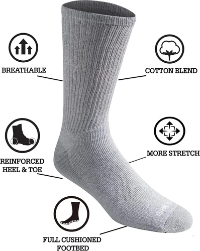 Miniatura 2 de Dickies Paquete múltiple de calcetines acolchados de mezcla de algodón para hombre 18 y 36 pares