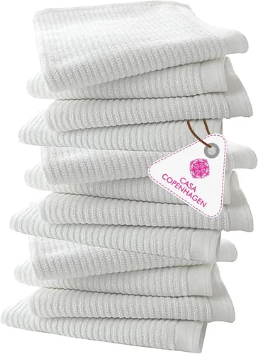Miniatura 61 de CASA COPENHAGEN Juego de 6 toallas de palomitas de maíz, color azul polvoriento, 21.16 oz/m², 2 toallas de baño, 2 toallas de mano y 2 toallas