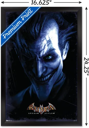 Miniatura 3 de Trends International DC Comics VIdeo Game - Póster de pared de Arkham Asylum - Joker, 14.725 x 22.375 pulgadas, versión enmarcada en negro Versión
