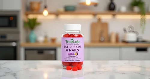 Miniatura 6 de Gomitas para el cabello, piel y uñas, gomitas para el crecimiento del cabello con 6000 mcg de biotina, sabor a maracuyá, vitaminas A, C, D, E