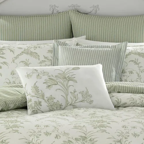 Miniatura 3 de Laura Ashley - Juego de edredón individual, ropa de cama de algodón suave y reversible, peso medio para comodidad durante todo el año, juego de cama