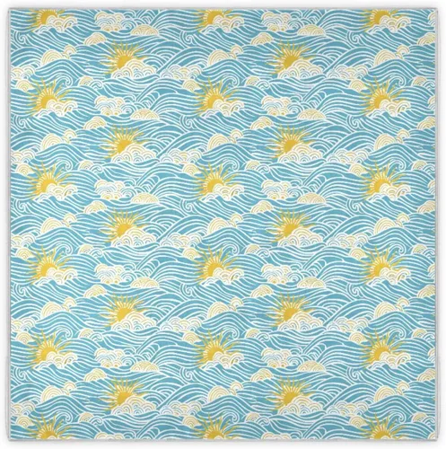 Miniatura 2 de Silk square Retro Sky Sun Waves scarves and wraps elegant for women for evening 35.4 Inches bufandas para mujer