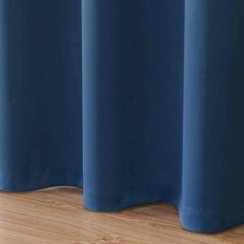 Miniatura 5 de Fire Retardant Blackout Curtains, Grommet Top, NFPA 701 Certified Flame Resistant Drape, Room Darkening for Dorm/Classroom, 2 Panels, Navy Blue