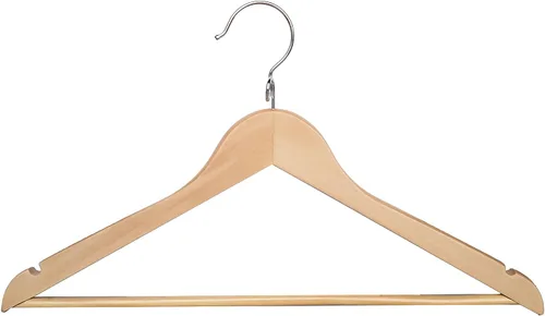 Proman Products KSA9020 - Perchas de madera Kascade de 15 pulgadas, paquete de 50 unidades para ropa para mujeres y niños, diseño único de anillo,