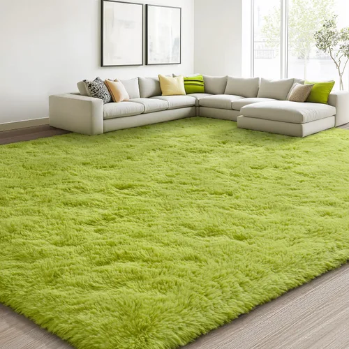 Miniatura 61 de EVOIONOS - Alfombra redonda gris para dormitorio, 5x5 pies; alfombras circulares suaves y esponjosas para sala de estar, alfombras de felpa peludas