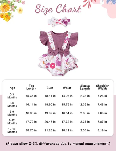 Miniatura 5 de SAPGEJJDJFGE Newborn Baby Girl Clothes Infant Long Sleeve Ruffle Romper Baby Fall Winter Outfits for Girls with Headband