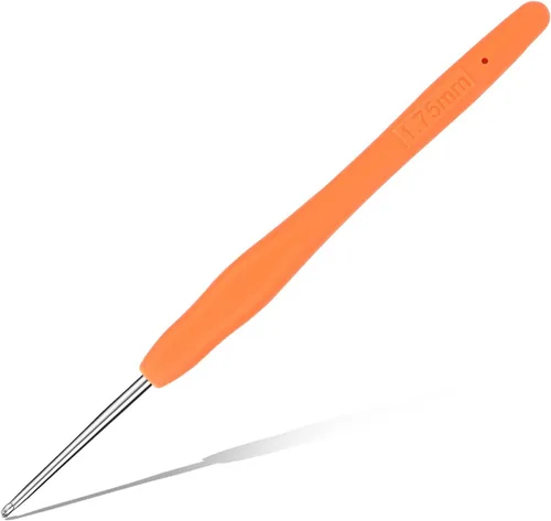 Miniatura 8 de Gancho de ganchillo de 0,5 mm, mango ergonómico para manos con artritis, agujas de tejer extra largas para principiantes y lana para ganchillo