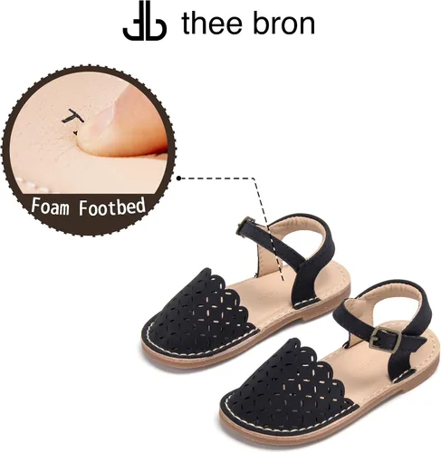 Miniatura 99 de THEE BRON Sandalias cómodas para niñas, zapatos para niños, sandalias rellenas