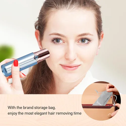 Miniatura 5 de Dispositivo de depilación, depilación facial para mujeres, removedor de pelo recargable para mujeres, removedor de vello facial para cara, labio Oro