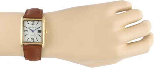 Miniatura 4 de Peugeot reloj de mujer enchapado en oro 14K, correa de cuero