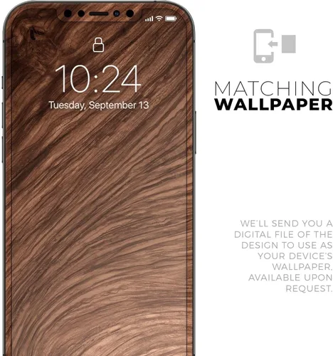 Miniatura 6 de DesignSkinz Kit de calcomanías de cuerpo completo compatible con iPhone 15 Plus, madera natural de lujo V3